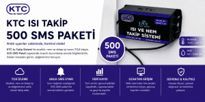 KTC ısı nem takip cihazlarında kullanım için 500 sms paketi